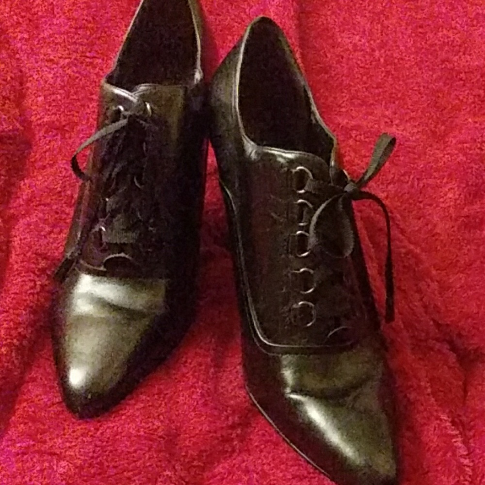 COPY - Black heeled shooties, worn once